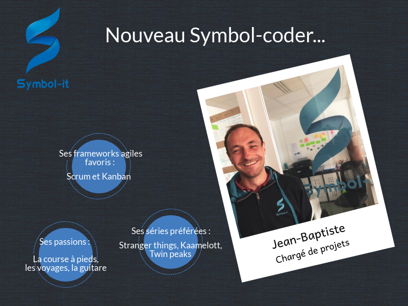 symbol_it's tweet photo. Nous sommes ravis d'accueillir aujourd'hui Jean-baptiste, qui nous rejoint en tant que Chargé de projets ! Bienvenue à toi JB ! 👏👍 #symbolcoder #Recrutement #MondayMotivaton #rentree2019 https://t.co/NznPNKGOAx