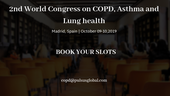 copdconfrence's tweet photo. Prepare yourself for the 2nd World Congress on COPD, Asthma and Lung health at Madrid, Spain on October 09-10, 2019.

For Program Schedule https://t.co/KTQUNXlrmU

👉Abstract Submission ends by August 19
👉Few slots are left

#COPD #asthma #conference #lunghealth2019 https://t.co/1ZnB1WaB2N