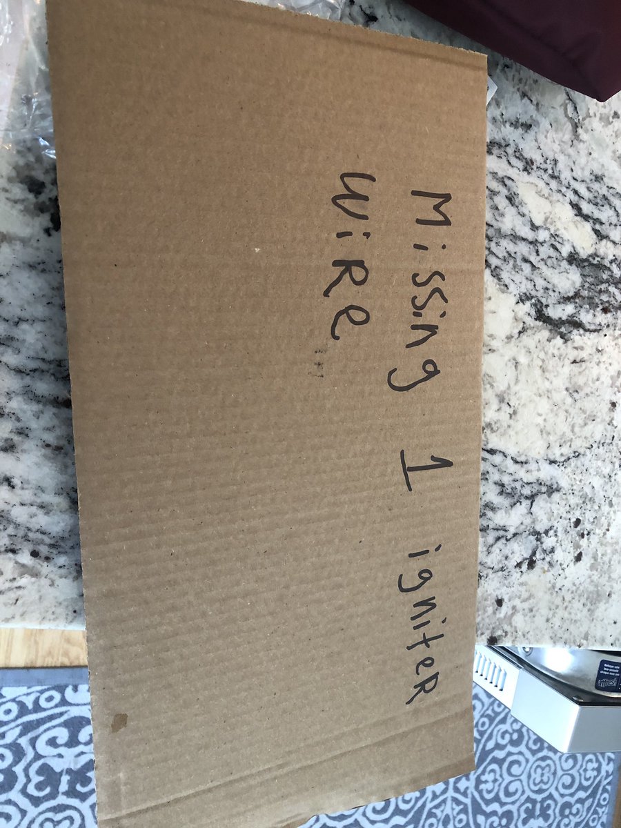 ktbuck123's tweet photo. Found this when unpacking a brand new grill from @Lowes Really?! Why was this on the floor to sell?! Now I need to find a way to get is back there?! Another wasted day! https://t.co/zIHpnz1kKg