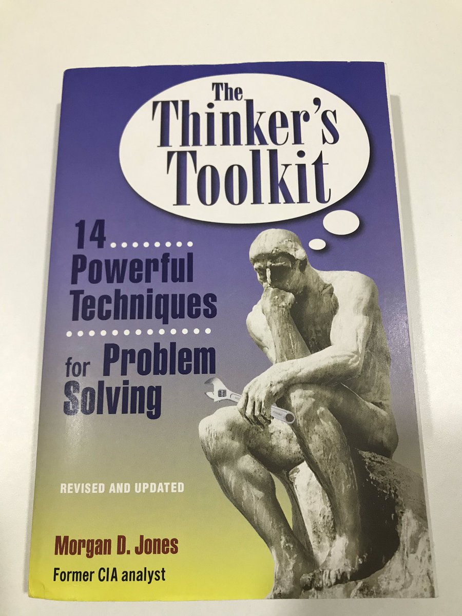 AshishParkhi's tweet photo. “The Thinker’s Toolkit” by Morgan D. Jones added to #IDeaSBookPool contributed by @IDeaS_TechCen https://t.co/FuKxY6S1Oo