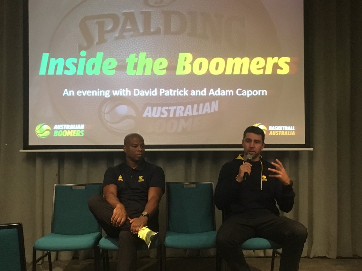 SteveTeakel's tweet photo. Great night #Insidethe Boomers with @BasketballAus Boomers assistant coaches @CoachDPatrick and @AdamCaporn who shared their coaching journey and key insights developing a strong and vibrant basketball program #Boomers #coachesforum #coachingjourney https://t.co/VAIHQUUAiT