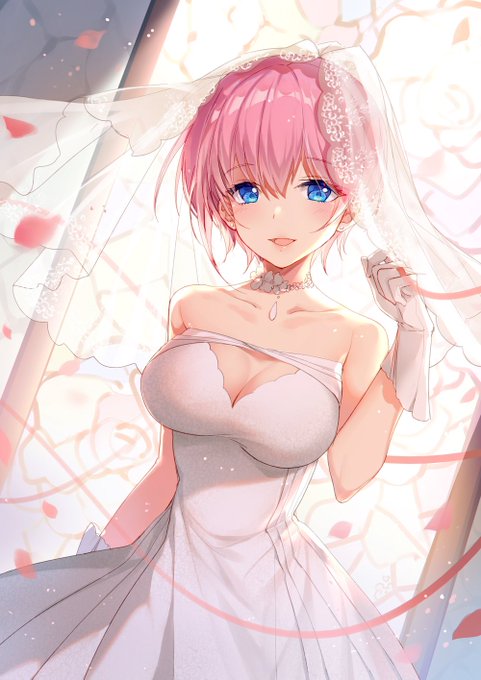 Bison倉鼠さんがTwitterに投稿した中野一花(五等分の花嫁)のイラスト。