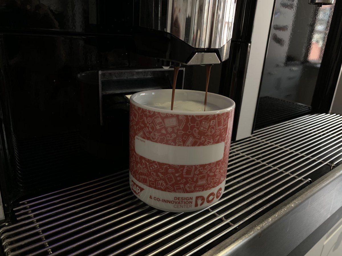 CodyWedl's tweet photo. Many thanks to my friends at the #SAPAppHaus & @HauserAndreas for the #coffee & conversation! Always great to see you guys! #DesignThinking #dtfrm https://t.co/X4VqtB3o6c