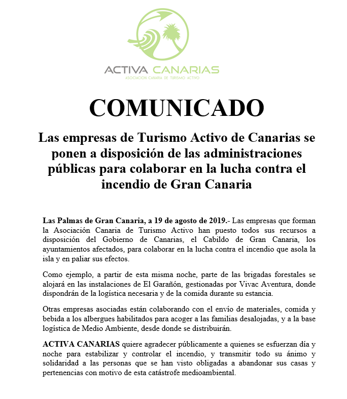 canarias_activa's tweet photo. ACTIVA CANARIAS | COMUNICADO
Aportando nuestro granito de arena para apagar este desastre que tenemos en Gran Canaria. 💪
https://t.co/2PMOIYJtaK
#IFGranCanaria #IFTejeda #IFArtenara #IFTelde https://t.co/RCiHKeqtPC
