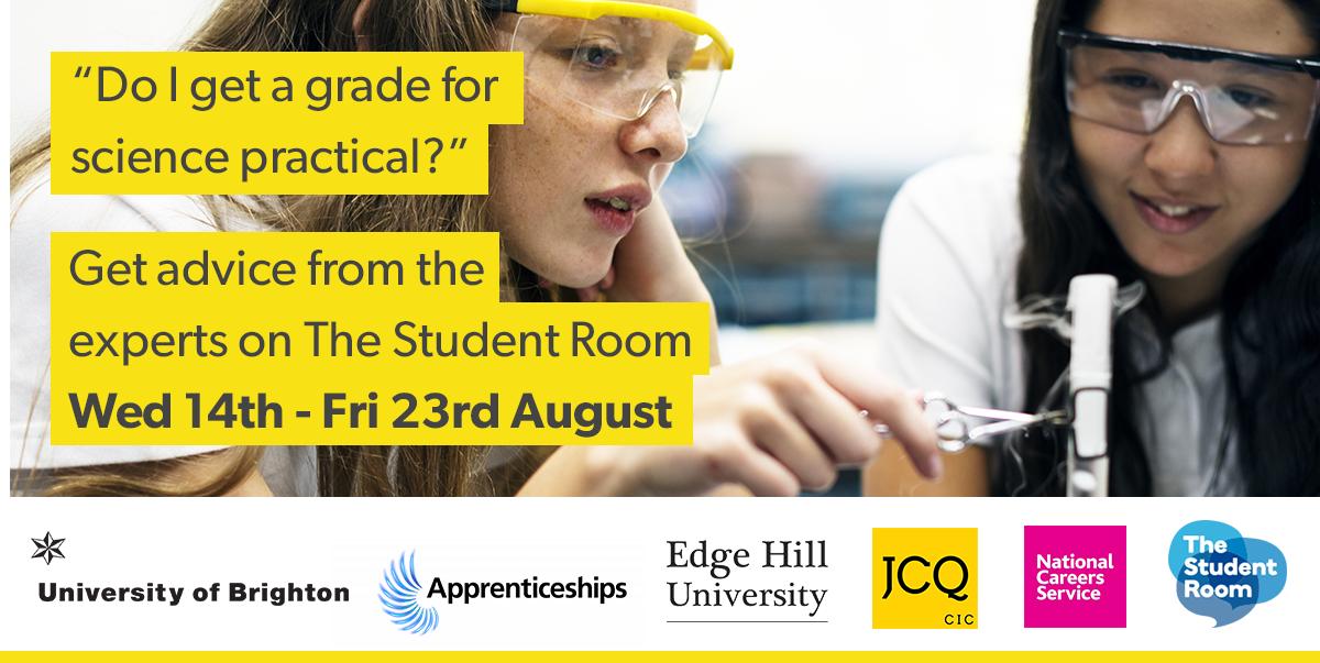 thestudentroom's tweet photo. Moving up, what do I do next? 
Experts from @Apprenticeships @NationalCareers @uniofbrighton &amp; more are online between 14th - 23rd Aug to help you with your questions about exam results and the steps you can take! ☺️: https://t.co/07nVLGJgVg
#alevelresults2019 #GCSEResults2019 https://t.co/i8Ee5LdWSs