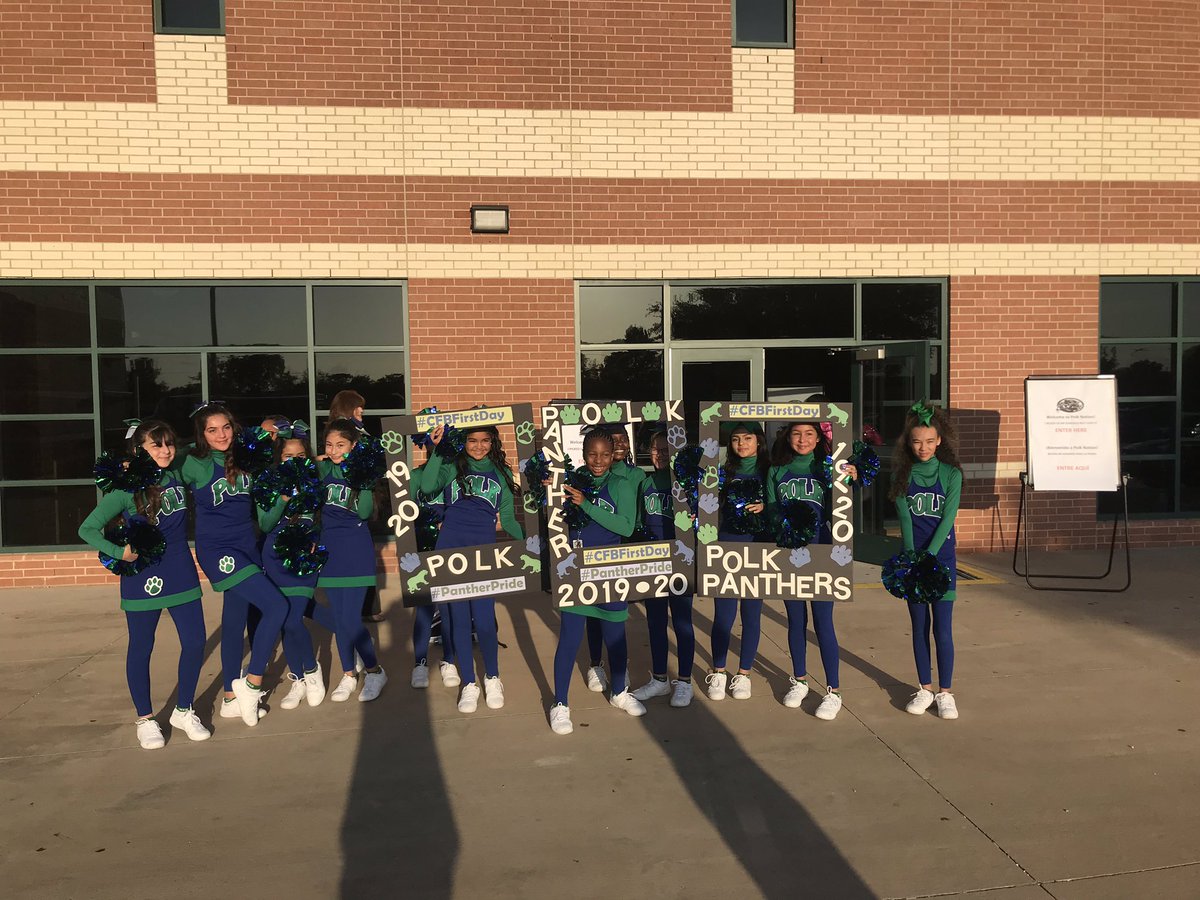 PutterRenee's tweet image. Polk Panthers are ready for students. Happy First Day of school Polk middle schoolers! #CFBfirstday #PantherPride