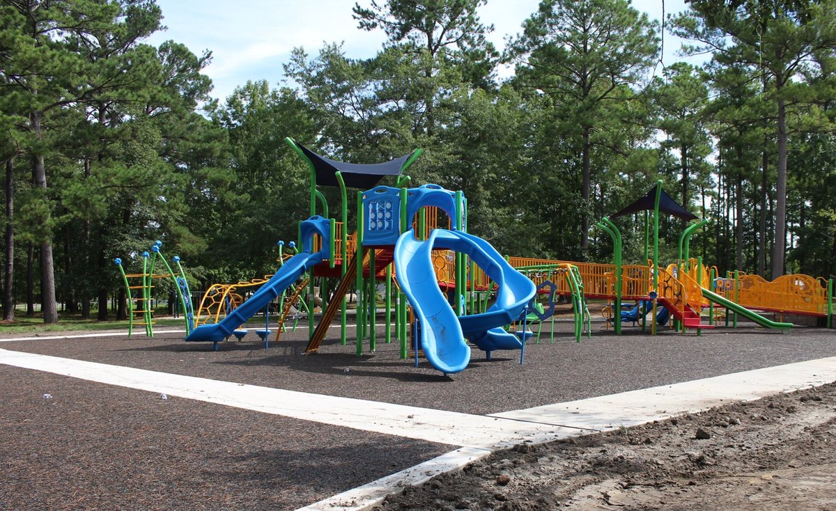 COJacksonville's tweet image. A new Inclusive Playground at Northeast Creek Park will be officially opened by the Mayor and City Council at 4:30PM, Tuesday, August 20, 2019. Mayor Sammy Phillips is expected to blow a whistle to start play at the new facility. More info at JacksonvilleNC.gov/Recreation