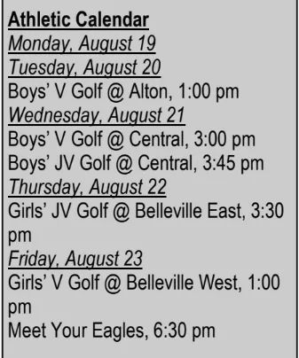 This week in Eagles' sports! Come on out and support our athletes!