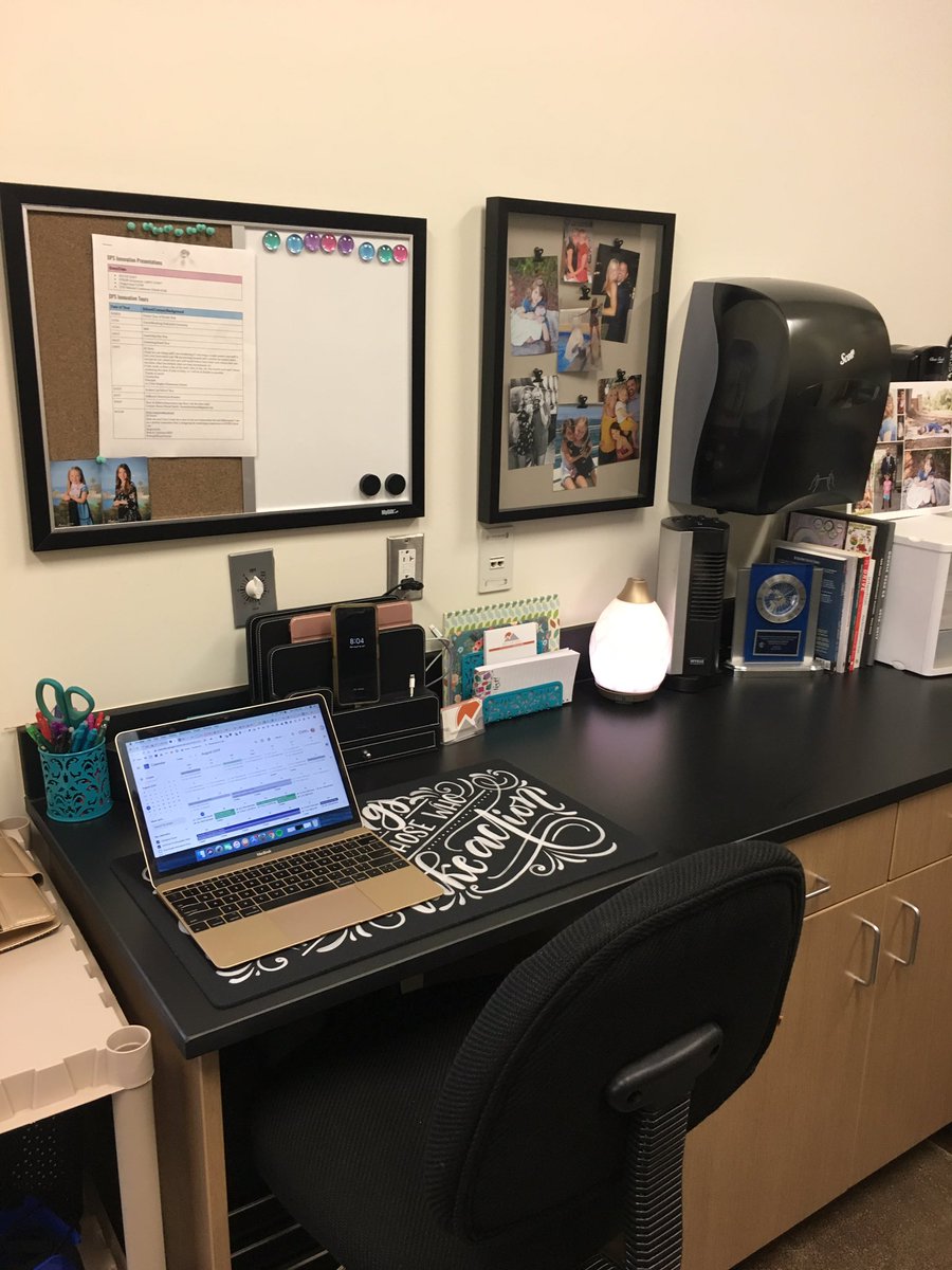 christinekdixon's tweet photo. 4 yrs later...Finally had time to make my little office in back room of our @DoublePeak_K8 #makerspace
Now... to keep our eager makers OUT of my desk drawers in search of prototyping materials! ๐
#personalspace #scavengers #makersgottamake #notinmyoffice #makerspaceproblems https://t.co/qTWQW95QI1