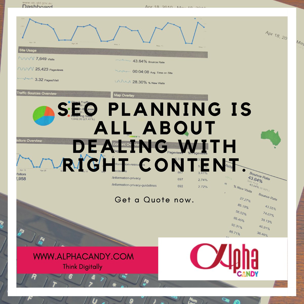 candy_alpha's tweet photo. SEO planning is all about dealing with right content. Contact us for affordable SEO & Content Marketing services. https://t.co/o7T8hS9cI7
#SEO #Ranking #WebsiteRanking #Content #GuestPosting #ContentMarketing #DigitalMarketing #SeoAgency #SEODubai #SeoServices #AlphaCandy #Dubai https://t.co/VhGURm7bKR