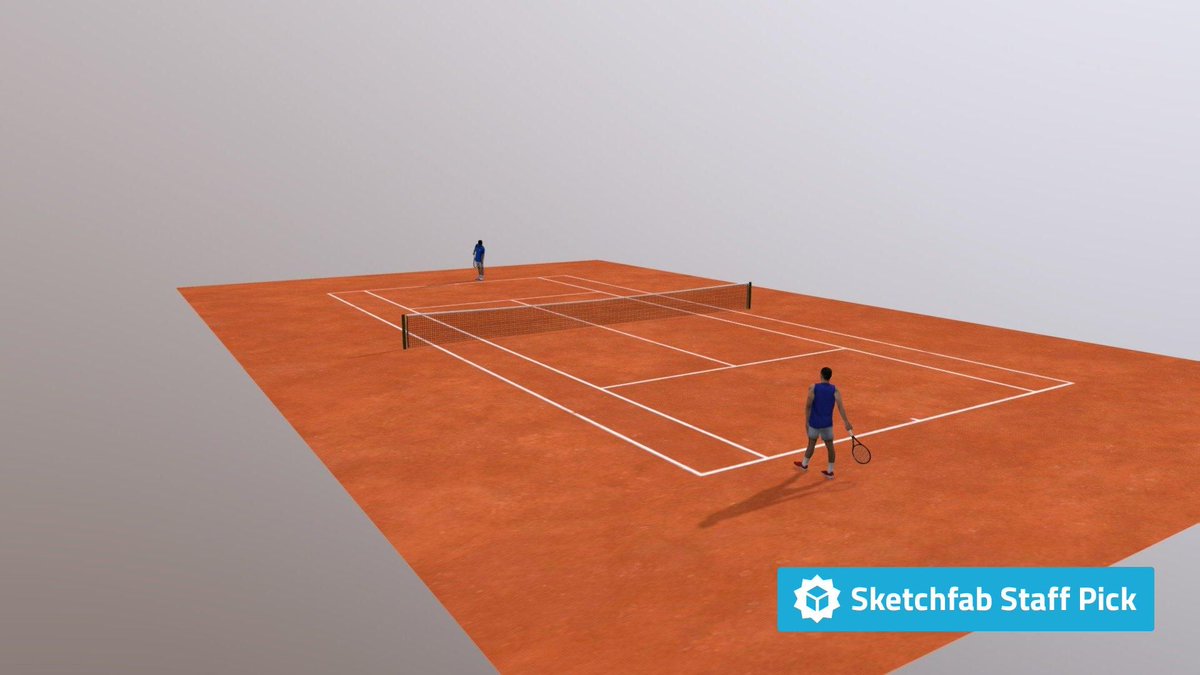 Sketchfab's tweet image. New staff pick: Mouratoglou_point1_Nole by @GVCAP2. Check it out in #3D, #AR or #VR: bit.ly/2z7STgR