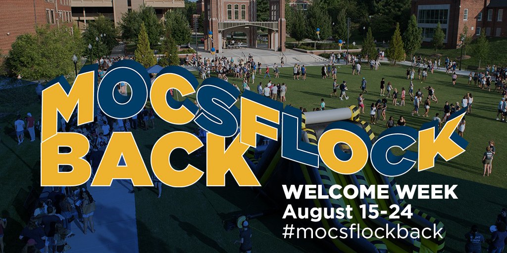 UTChattanooga's tweet image. Classes are back! And so are some exciting events on campus. Welcome Week continues today with the @utc_cecs Full STEM Ahead event at 11 am on Chamberlain Field -- check out the Chem-E Car, drones, &amp;amp; more. #MocsFlockBack

See our full list here: utc.edu/welcome-week