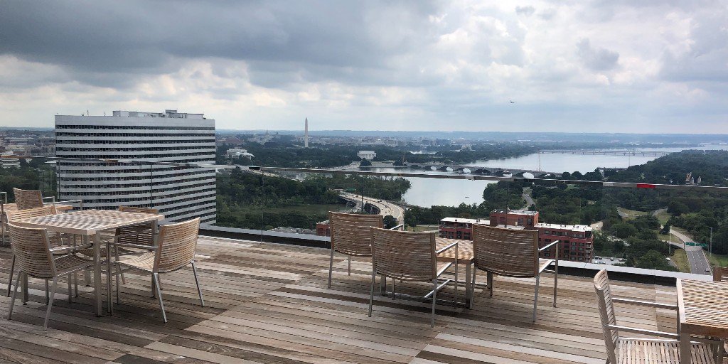 Ostendio's tweet photo. Happy #WorldPhotoDay with @Ostendio  
The view of #WashingtonDC is amazing from our rooftop!  Thanks to @WashREIT we have a great place to enjoy lunch and the view. https://t.co/nlKH2iCEvl  #cybersecurity #WorldPhotographyDay https://t.co/rA28UF4jyd