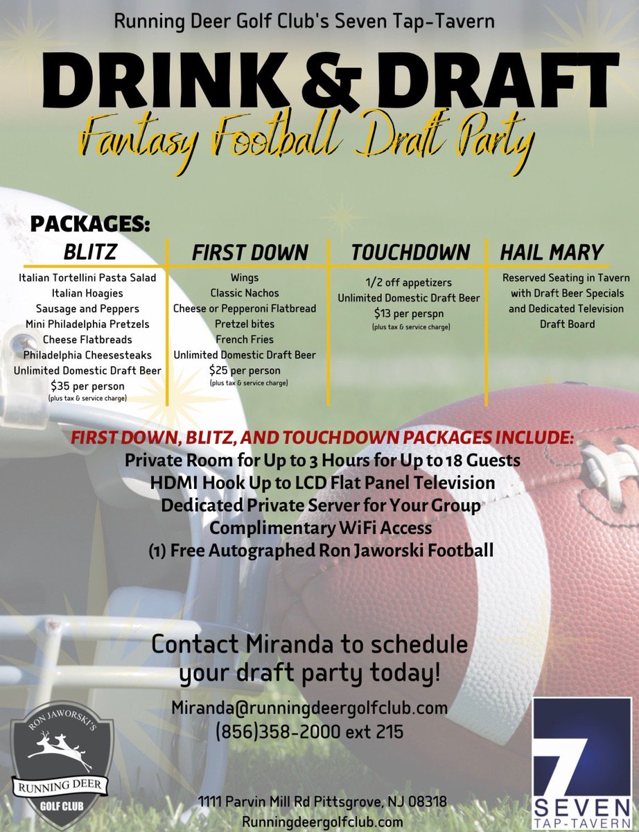 JawsCEOQB's tweet photo. Book your #FantasyFootball league Draft Party at our @JawsGolf locations now! 

Choose from several awesome packages to host your friends and family to an fun filled #FFLDraft Experience! 

#JawsGolf #JawsFantasyFootball 

⬇️⬇️⬇️ https://t.co/ij1B1lTB9G