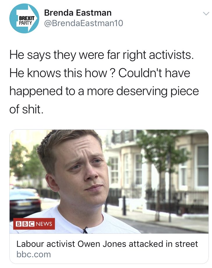 JohnClarke1960's tweet image. @BrendaEastman10 thinks someone is deserving of an assault because she doesn’t like them or their politics......Of course it was the Far Right thugs who attacked Owen; they hold the same Far Right Hate that Brenda holds!
#CircularArgument