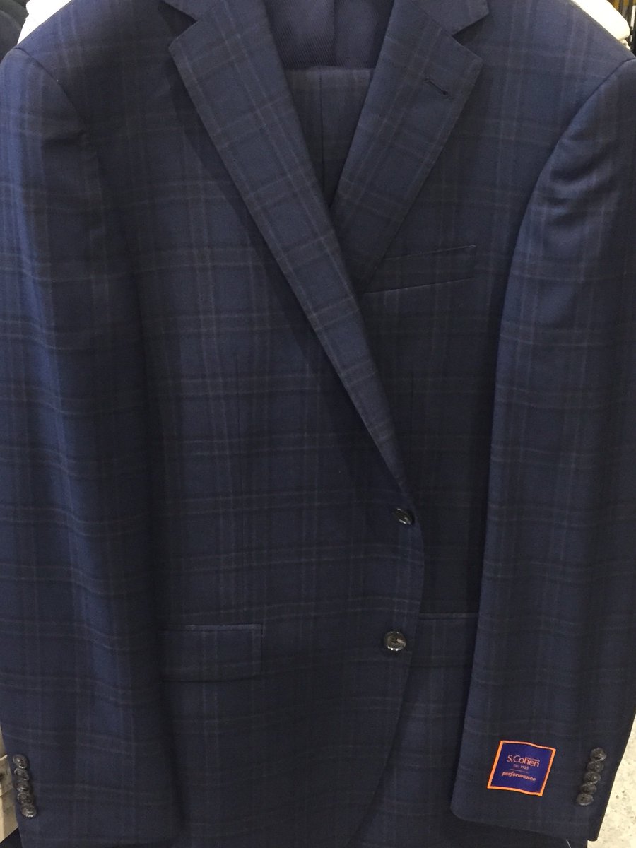 TomsPlaceTO's tweet photo. NEW fall fashions are arriving. This #SCohen high performance suit travels well, it's crease & stain resistant & has under arm sweat shields. Durable for day-to-day wear. Available up to 56 regular! The suit should sell for $600, but @TomsPlaceTO it's in our 3 for $963 section https://t.co/OJWybuoOno