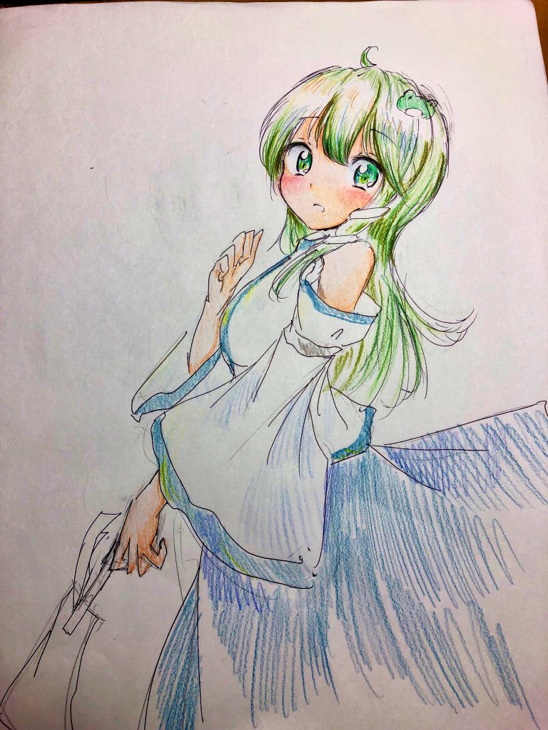 深夜の真剣お絵描き60分一本勝負 東風谷早苗 さんまとめ 19 08 19 Togetter