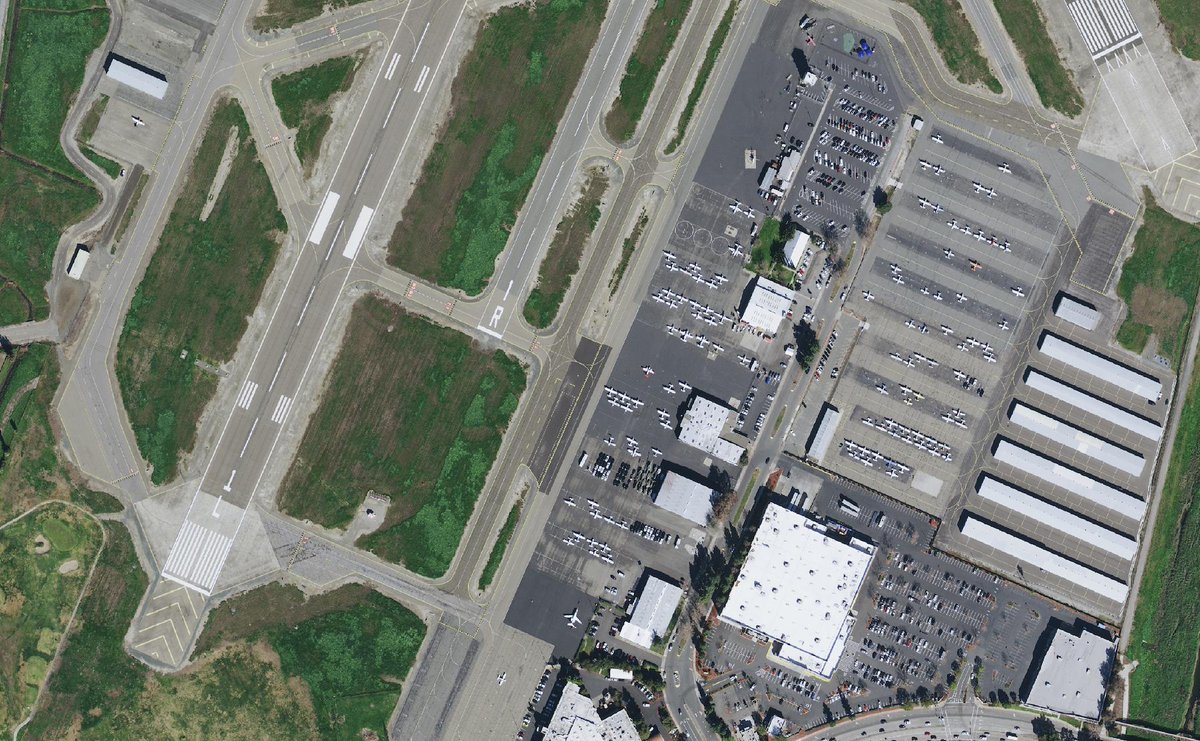 Thanks to aviation today we're able to travel, experience and capture the world like never before. To celebrate, here's an aerial image of Buchanan Field Airport near my home in Concord CA by <a href="/HxGNContent/">HxGN Content Program</a> Program

Happy #NationalAviationDay! 
#aerialimagery #geospatial #aviation
