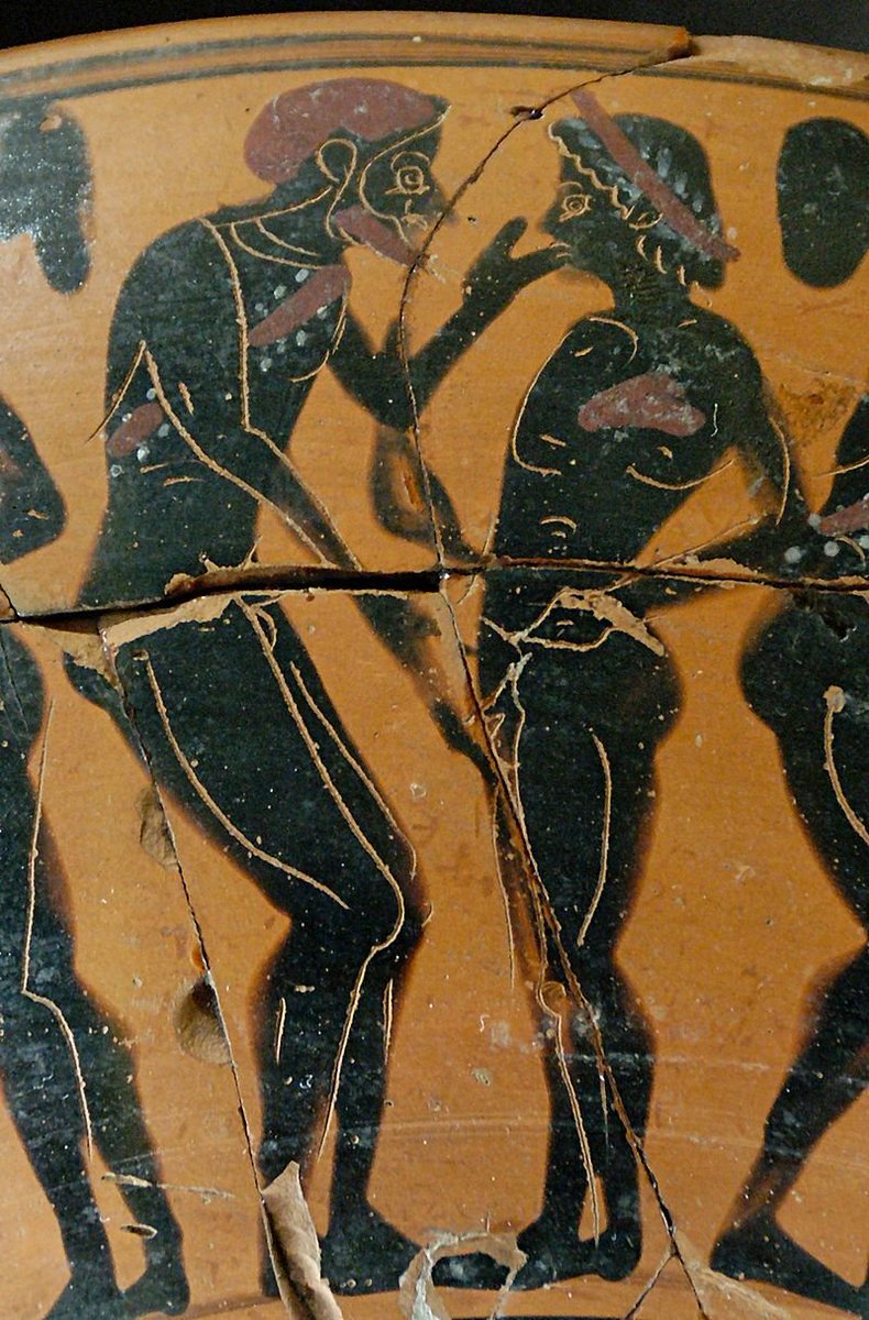As Kathleen Lynch has noted, erotic scenes on Athenian pots found in Athens typically do not depict heterosexual intercourse. They predominantly depict homosexual intercrural sex or courtship before intercourse (either heterosexual or homosexual in nature)/22