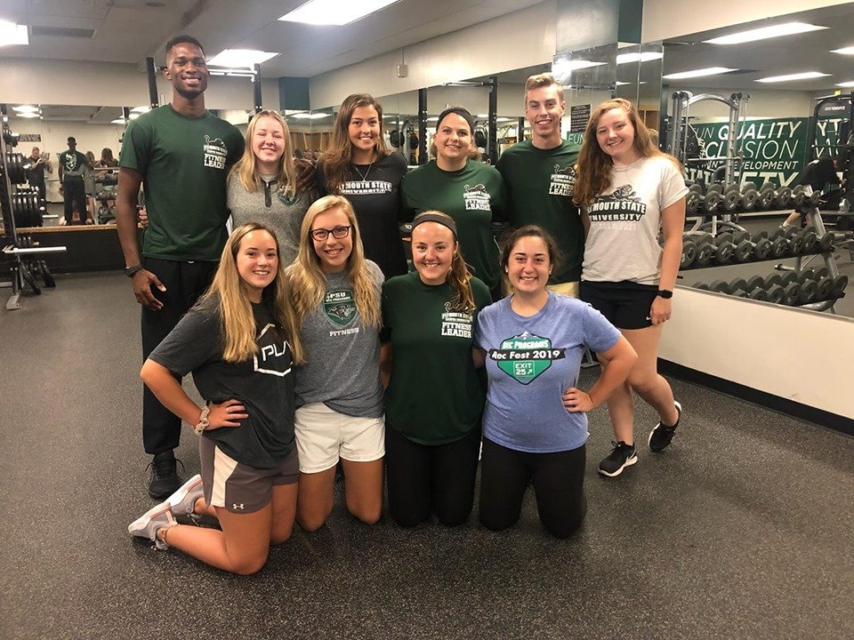 PlymStateRec's tweet image. Shout out to Ally Schwab &apos;20 &amp;amp; Kathleen Kukulka &apos;20 for leading our Fitness Orientation Training for our Peer Fitness Leaders! We offer FREE Fitness Orientation to all @PlymouthState Students! Come see us and we&apos;ll show you how to properly set up and use all of our equipment!