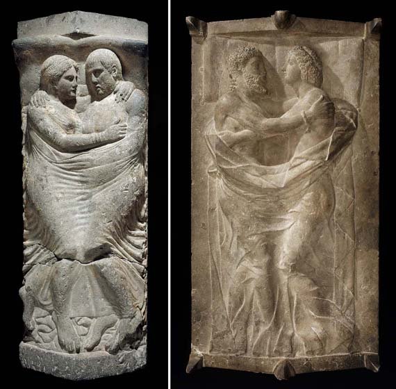 So, the Etruscans liked Attic pots depicting graphic heterosexual sex. They put them in their tombs, alongside their coffins with images symbolizing their matrimonial loveAnd the Athenians were only too happy to oblige, producing graphic images for the Etruscan market /24