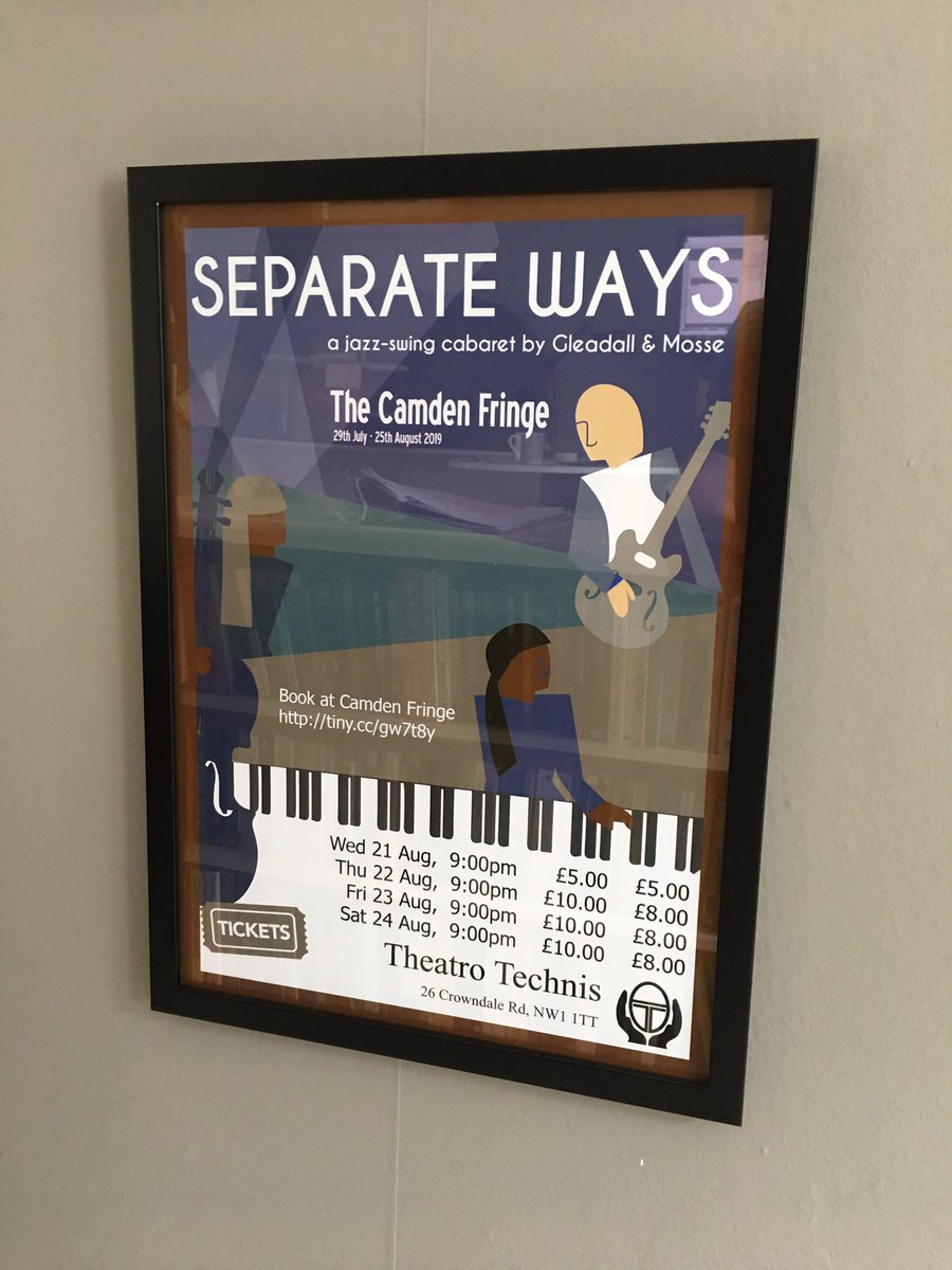 Separate Ways opens Wednesday at 9pm at <a href="/TTechnis/">Theatro Technis @ 26 Crowndale</a> with 🎉 £5 preview tickets. £10 rest of week.
 
A cabaret musical starring <a href="/SamuelJames117/">Sam O'Hanlon</a> <a href="/ArabellaRodrigo/">Arabella Ma. Bianca Rodrigo</a> &amp; <a href="/MicBennison/">Michaela Bennison 💙</a> 
Don't miss it!
🎟️cam.tickets.red61.com/performances.p…
#CamdenFringe #SummerInTheCity