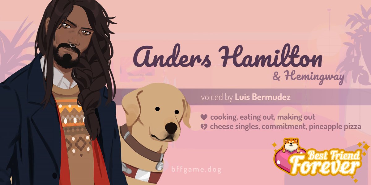 LuisBermudezVO's tweet photo. Happy to finally announce, you can romance me as Anders Hamilton in @starcolthq's Best Friends Forever! Coming to the Nintendo Switch on Valentines Day! @NintendoEurope
#IndieWorld #NintendoSwitch #bffgame #livelovedogs #eShop https://t.co/A9x7ok1oVc