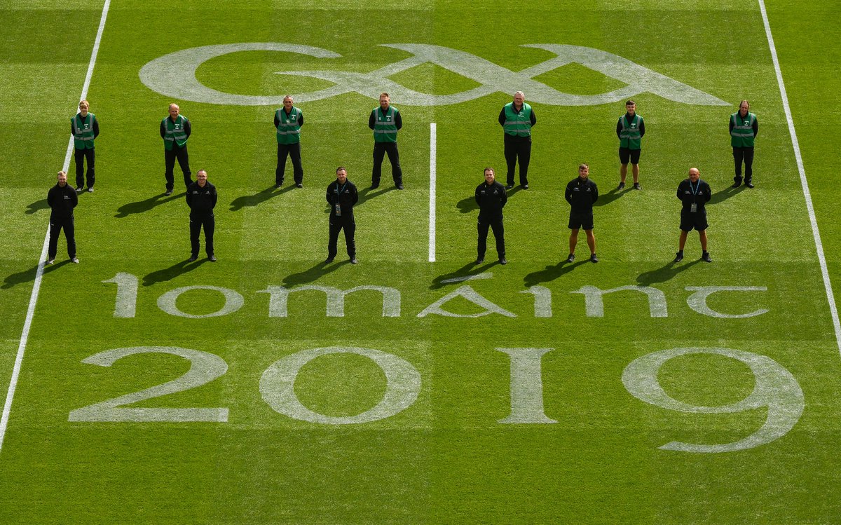 officialgaa's tweet photo. Thank you to all our grounds staff and volunteers lead by Pitch Manager Stuart Wilson who maintain @CrokePark all year round, and had the pitch in pristine condition at yesterday's GAA Hurling All-Ireland Senior Championship Final! GRMA. https://t.co/1tEFWYvOlu
