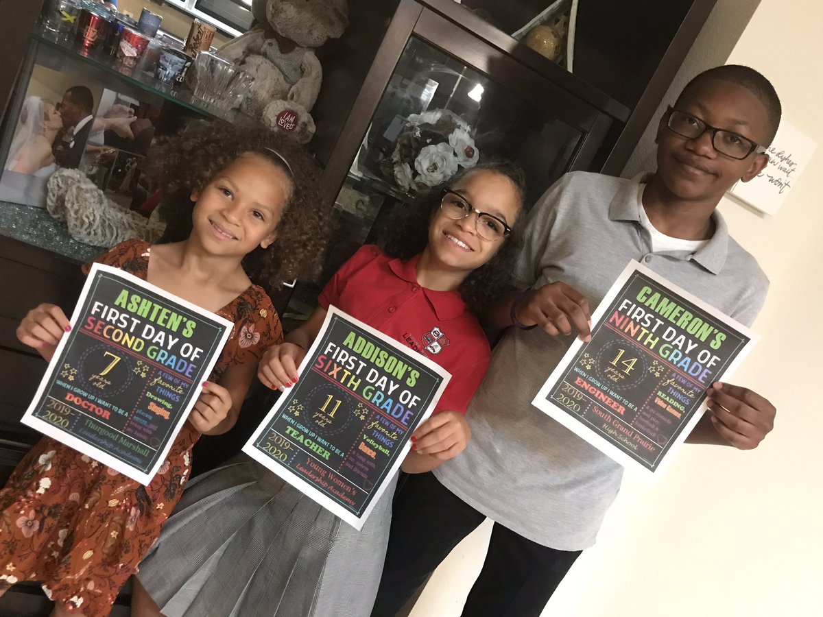Shelley_Baxter_'s tweet photo. Representing all 3 levels!! Elementary, Middle, and High School! @grandprairieisd #GPISDFirstDay https://t.co/3VD3ZD3MgD