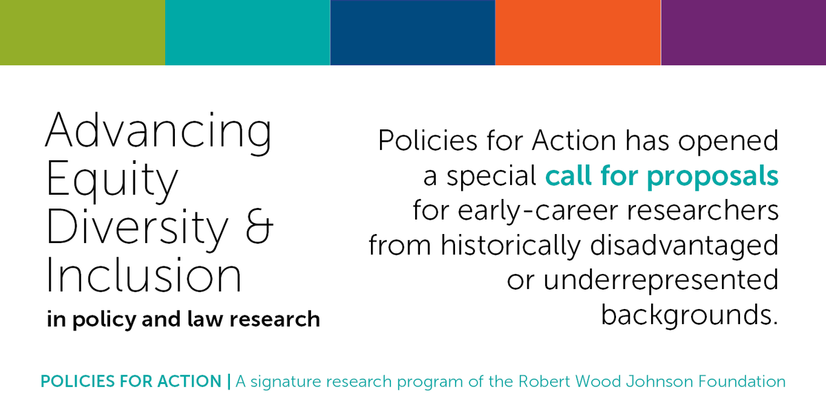 Want more equitable &amp; inclusive policies that can help build a #CultureofHealth? Start by supporting greater diversity in research. #Funding &amp; mentorship available for early-career researchers from <a href="/Policies4Action/">Policies for Action</a>. Apply by Oct 2: bit.ly/P4A2019