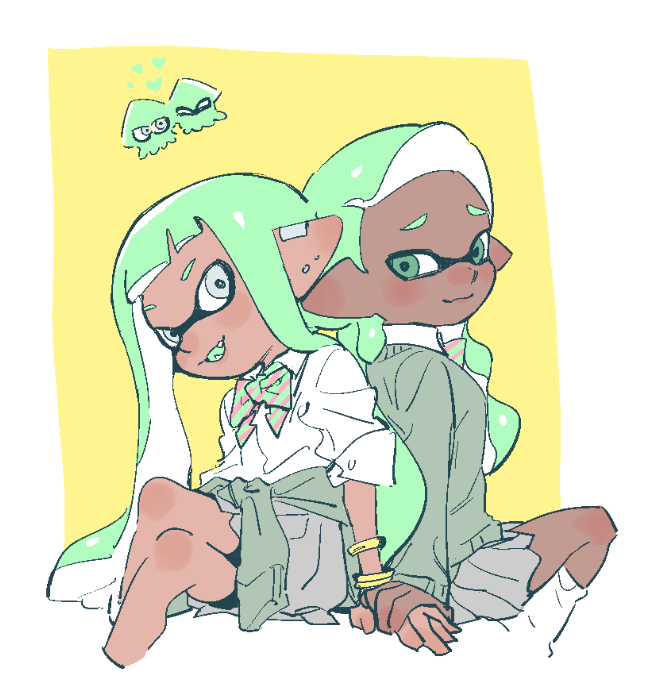 インクリング ,イカガール(スプラトゥーン) 「ここに絵を上げるの久々な気がす 」|ぎんじろうのイラスト