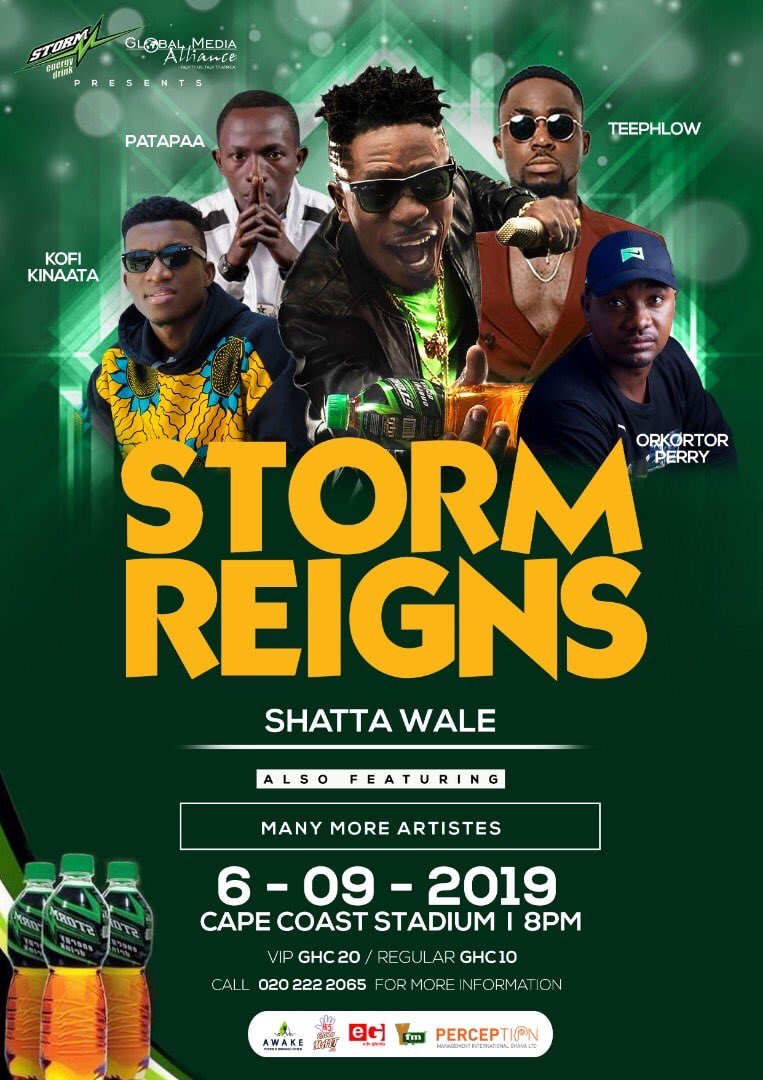 ShadrackAmonooC's tweet photo. #StormReigns
@shattawalegh Live in Capecoast, Reign Regional Tour Has Began, North thus Tamale Was Mega, It's Time For Central thus Capecoast. Storm Reigns To Hit Central Region on 6th September 2019. The social media campaign from Fanbase must be solid...Lets push this Hard !!! https://t.co/7pRHPQt9cF