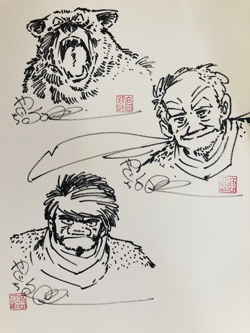 『マタギ列伝』
#矢口高雄

たまには『釣りキチ三平』以外のキャラクターも見たいですよね?twitterのために書き下ろした懐かしい、レアな絵もupしていきます。お楽しみに!(スタッフ) 