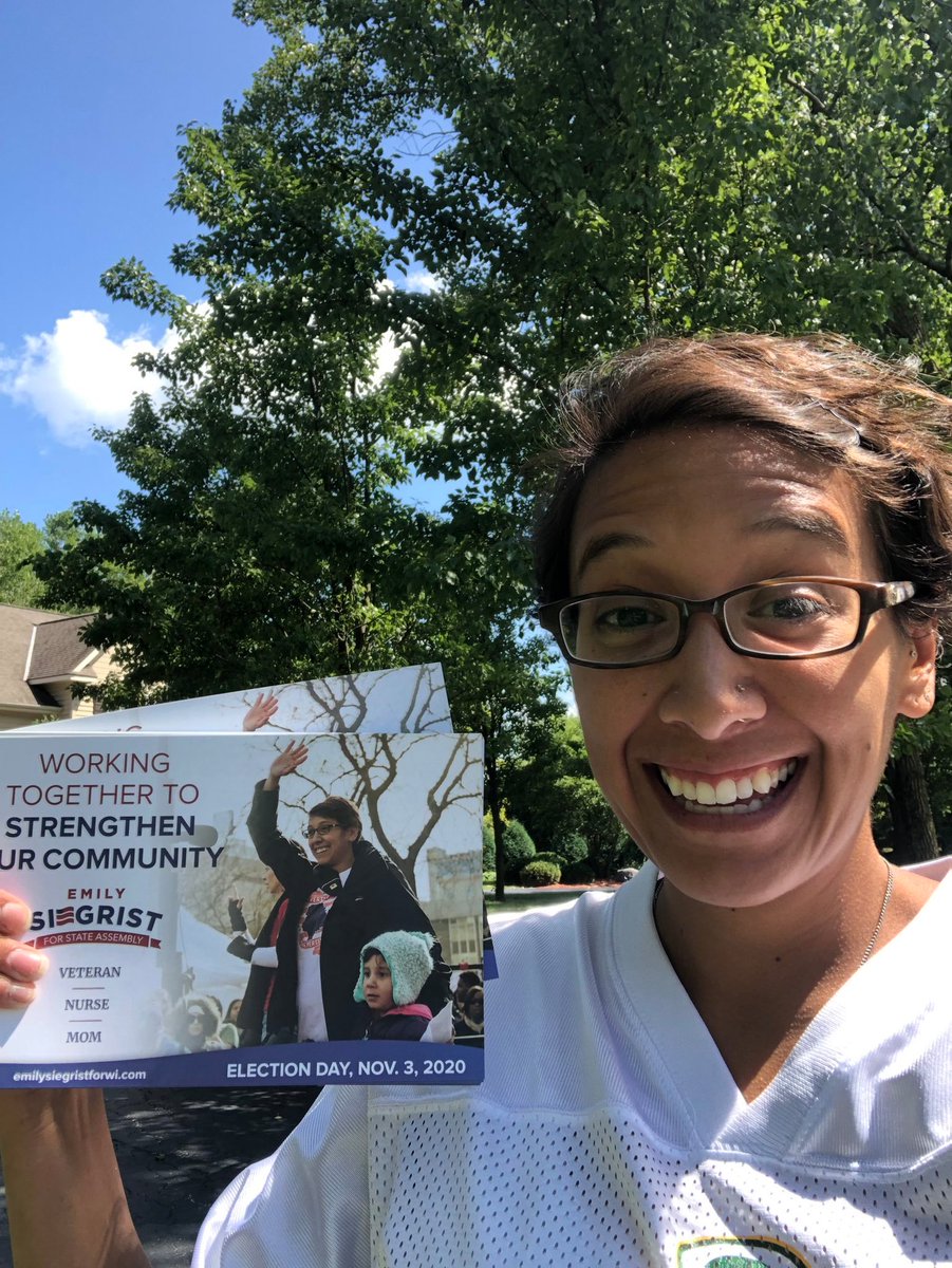 WashCoDemsWi's tweet photo. The amazing Emily Siegrist is running again in Assembly District 24! She's already knocking doors. Help Emily reach voters--volunteer today.
https://t.co/WJ3Tm4qmQ9
#ES4WI #WashCoWIDems https://t.co/k2fkLN4Agd