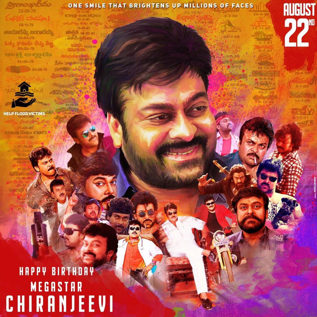 IAmVarunTej's tweet photo. Hereโs the birthday common DP for Megastar Chiranjeevi Garu.
Waiting for #SyeRaaTeaserTomorrow. This year on the occasion of his birthday letโs come together & be a helping hand for the flood victims. #MegaStarBirthdayCDP https://t.co/TkhD1Uzm8B