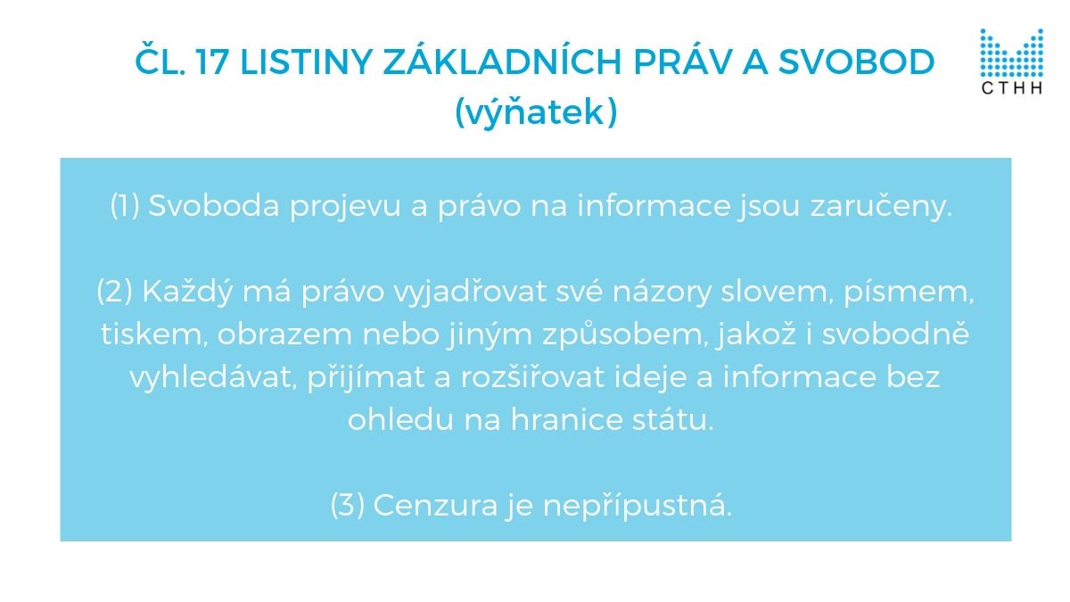 CHH_MVCR's tweet photo. V ČR od r. 1989 nepoužíváme termín „chybné názory“. Listina základních práv a svobod naopak v čl. 17 zavedla používání termínu „svoboda projevu“. V ČR používejte prosím výhradně českou ústavní terminologii a důsledně respektujte pravidla stanovená ústavou. https://t.co/1qyfOlSGI9 https://t.co/YpWwMLPqZT