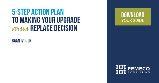 Are you still deciding whether to upgrade or replace Baan IV? Read our survey to see how 213 companies are approaching their projects. And, you’ll learn best-practices to make your upgrade/replace decision
pemeco.com/5-step-action-…
#Baan #InforLN #ActionPlan #ERPReplace #ERPUpgrade