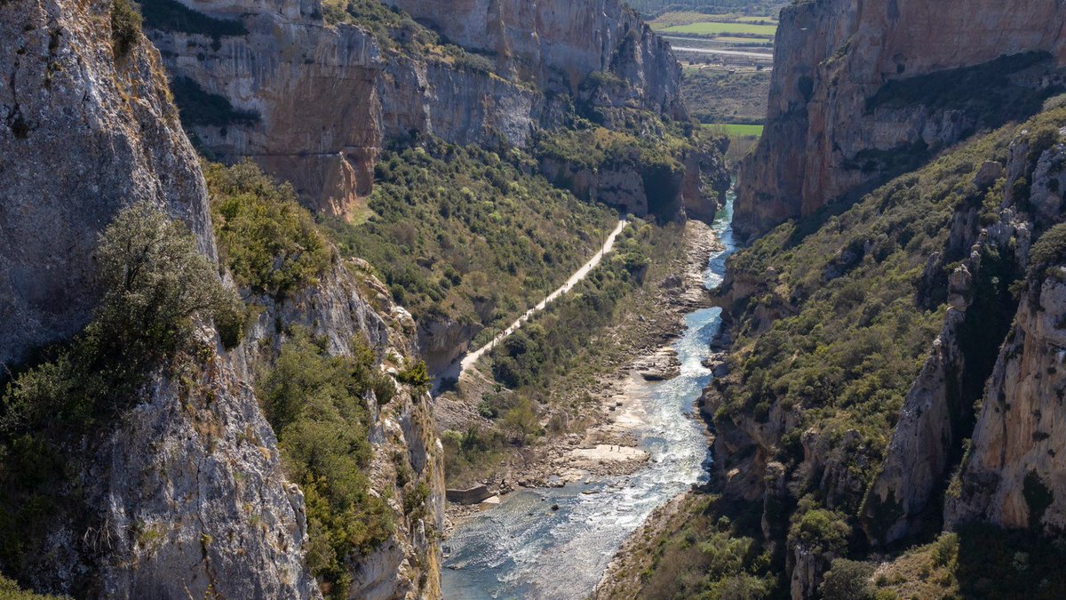 VisitNavarra's tweet photo. 🏞️ La Foz de #Lumbier es una de las gargantas más espectaculares de #Navarra, un paisaje labrado a lo largo de millones de años por el río #Irati que puede ser recorrido por la vía verde que discurre al pie de los acantilados. 
#TurismoSostenible
https://t.co/aSPWPuCftD https://t.co/p7S2zFawku