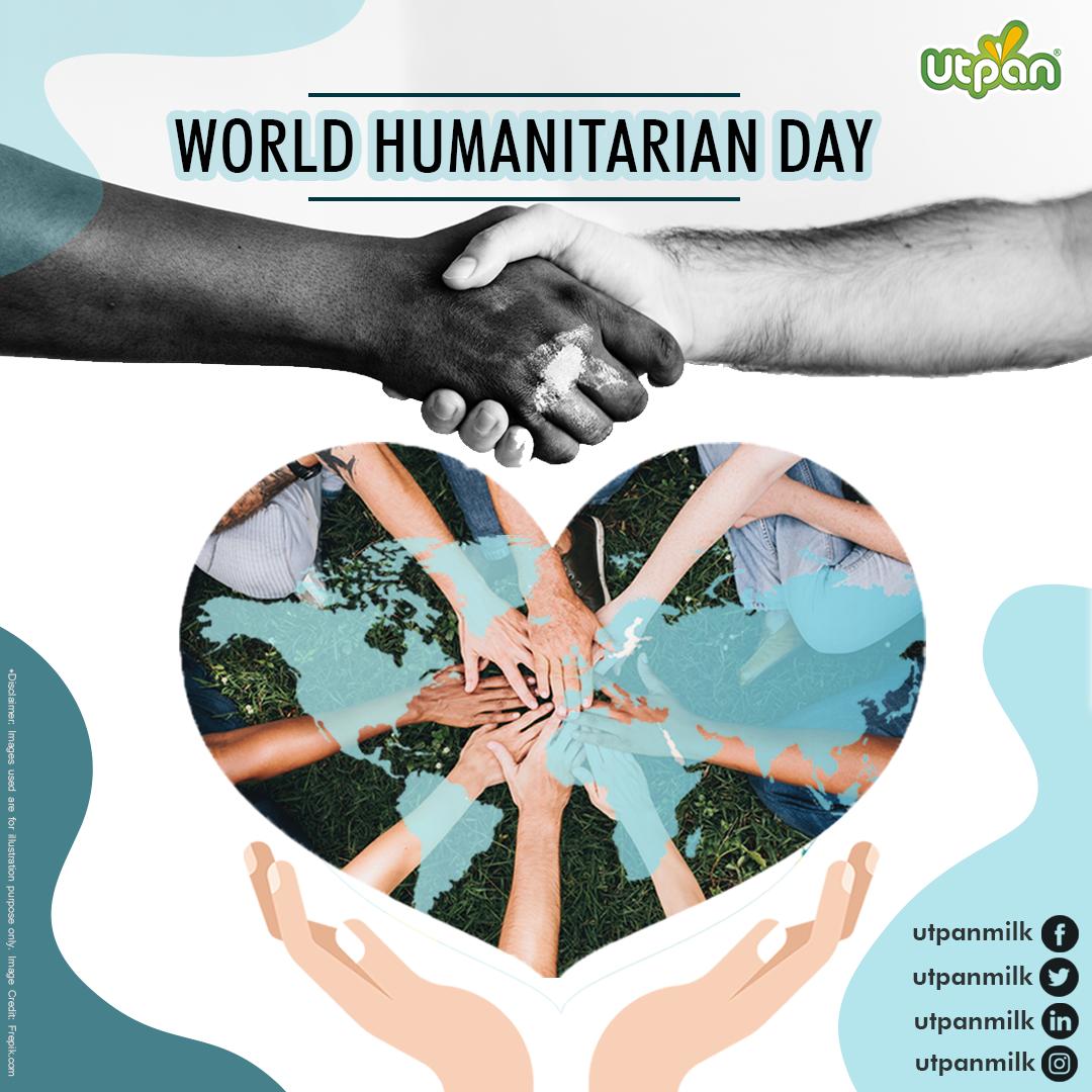 UtpanMilk's tweet photo. On this World Humanitarian Day, we convey our sincere gratitude to all those who dedicate their lives to help humans in distress around the world. 🌍

Let's all be the change we wish to see in the world ✨

#utpan #milk #dairy #worldhumanitarianday #humanitarian #hope #kokan https://t.co/pGqeU5KfYo