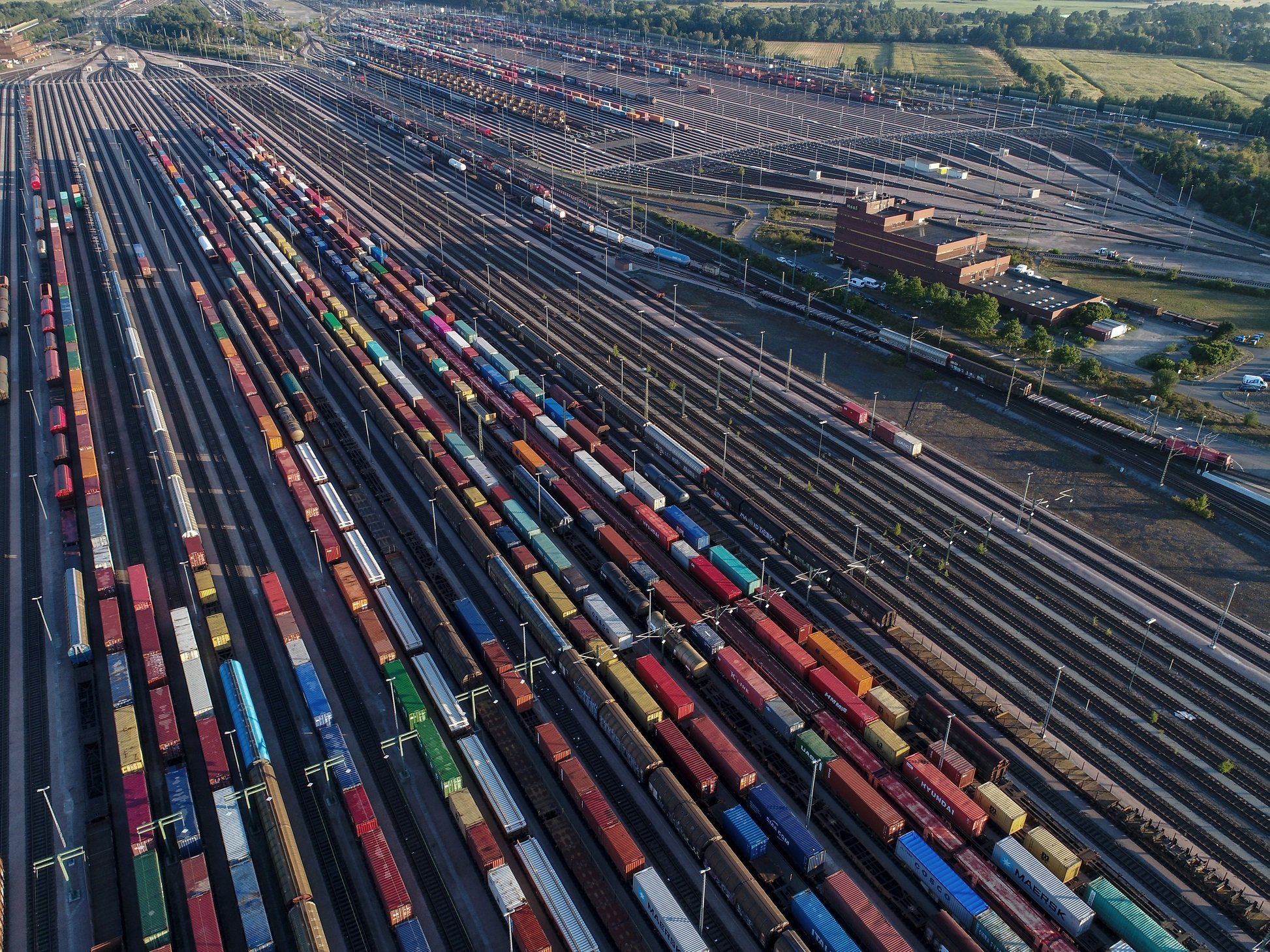 Db Cargo Rail Freight Is Colourful Life Is Always Busy At The Biggest Shunting Yard In Europe Maschen Enjoy The Bird S Eye View Worldphotographyday Db Cargo Ag