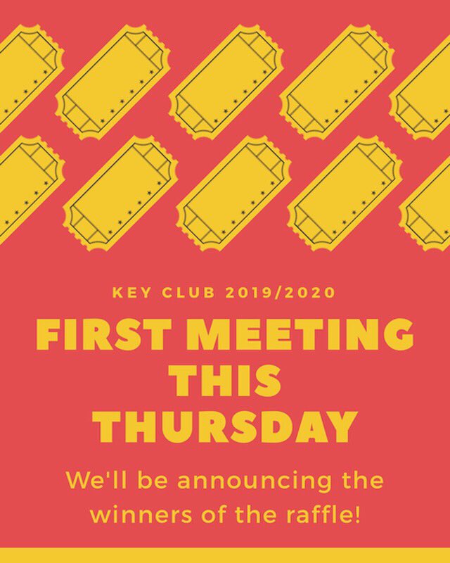 WfordKeyClub's tweet photo. Come to the first meeting of the year this Thursday, the 22nd! Raffle winners will be announced! https://t.co/T0fV9n9EWS