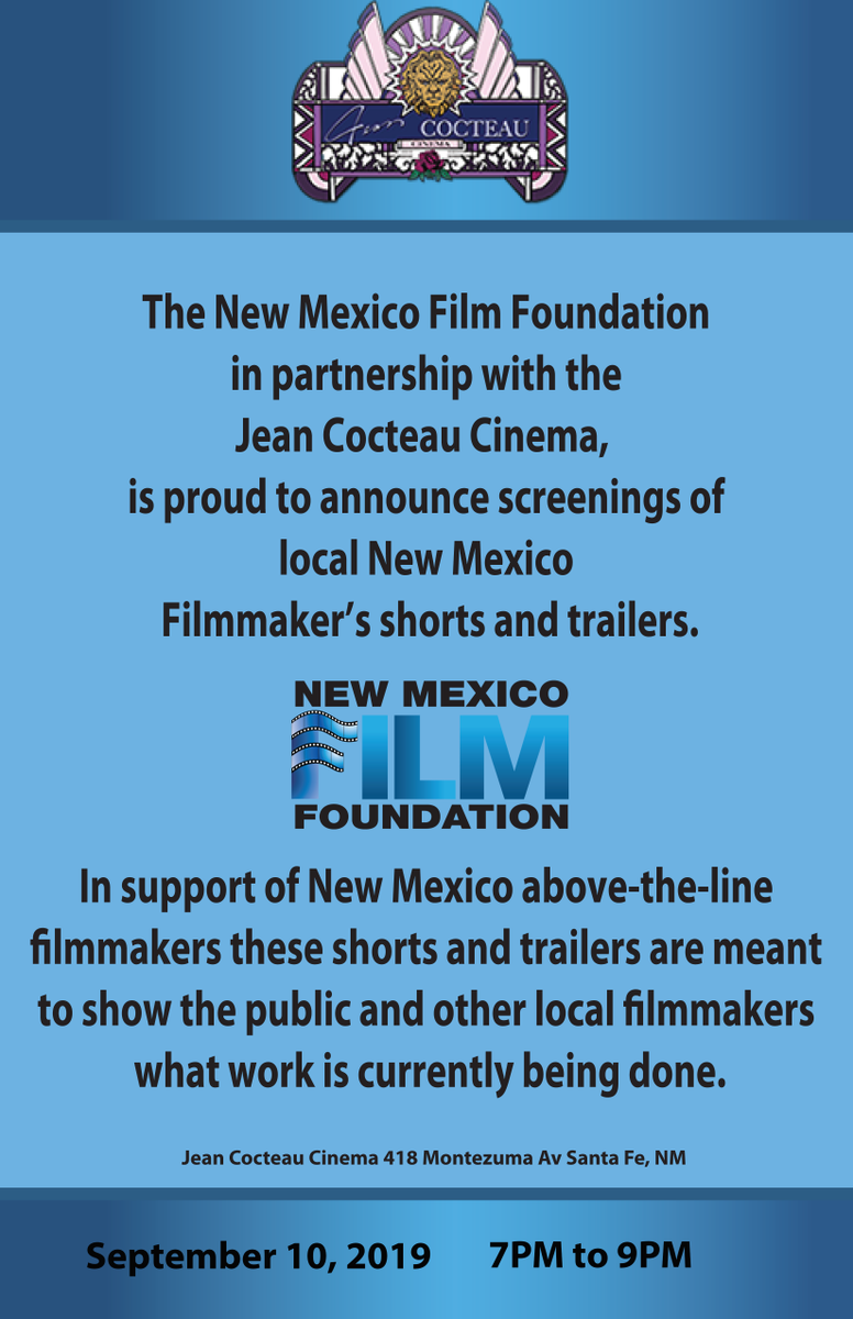 nmfilmfound's tweet photo. Coming events from the New Mexico Film Foundation - https://t.co/7JreTXTgKM https://t.co/zV4xa0BG4J