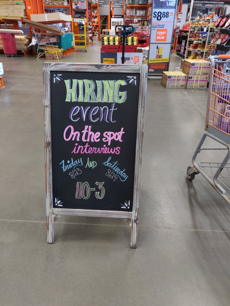 Come check out the opportunities here at the Monticello Home Depot #2840 this Friday and Saturday! #thecello