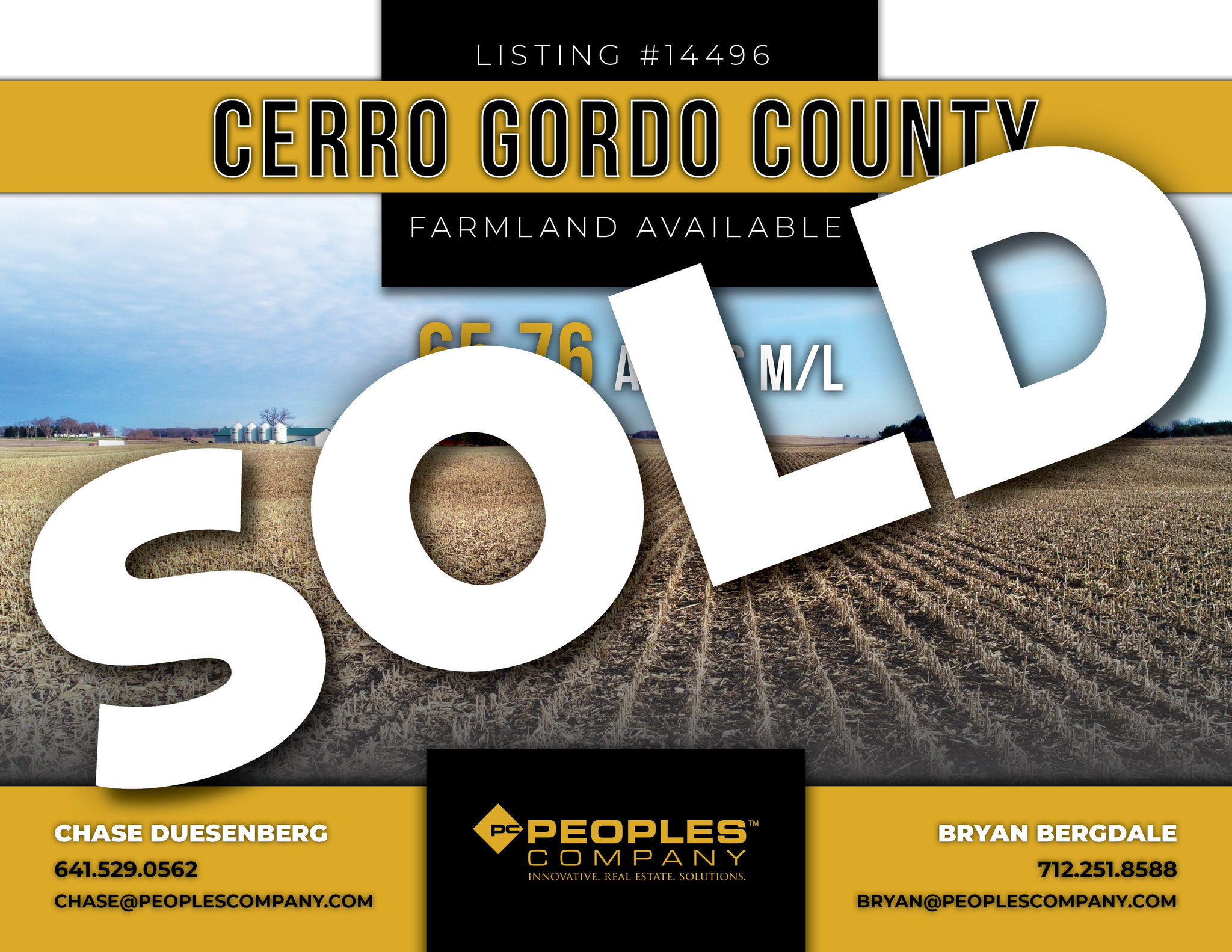 Peoples Company on Twitter "SOLD IN CERRO GORDO COUNTY, IOWA! This