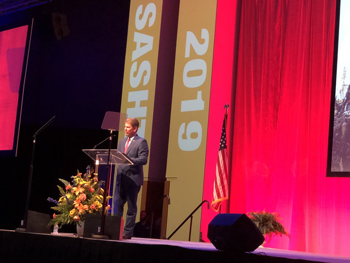 Excited to be at <a href="/sashtoga2019/">sashtoga2019</a>  and listen to <a href="/GovKemp/">Governor Brian P. Kemp</a> welcome the 1200 attendees to Savannah