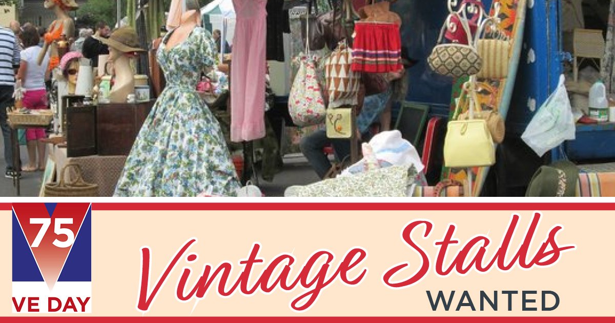 We are looking for vintage stalls to be part of our VE Day celebrations! Please get in touch at: admin@dronfieldartsfestival.co.uk
#dronfieldartsfestival #stallholders #vintage #vintagejewelry  #vintagefashion #vintagestyle <a href="/stallfinder/">Stallfinder</a> <a href="/DronfieldBarn/">Dronfield Hall Barn</a> <a href="/Sheffieldis/">#Sheffieldissuper</a>