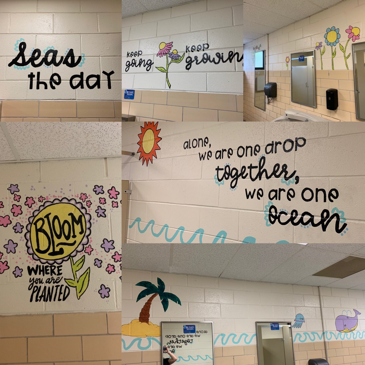 CummingsClassrm's tweet image. 🌟This summer the Painting Posse was busy painting inspirational quotes in the kids’ bathrooms. I can’t wait for our students to smile at all of our hard work! 🎨 
#cridgepride #RCstars @RC_1275