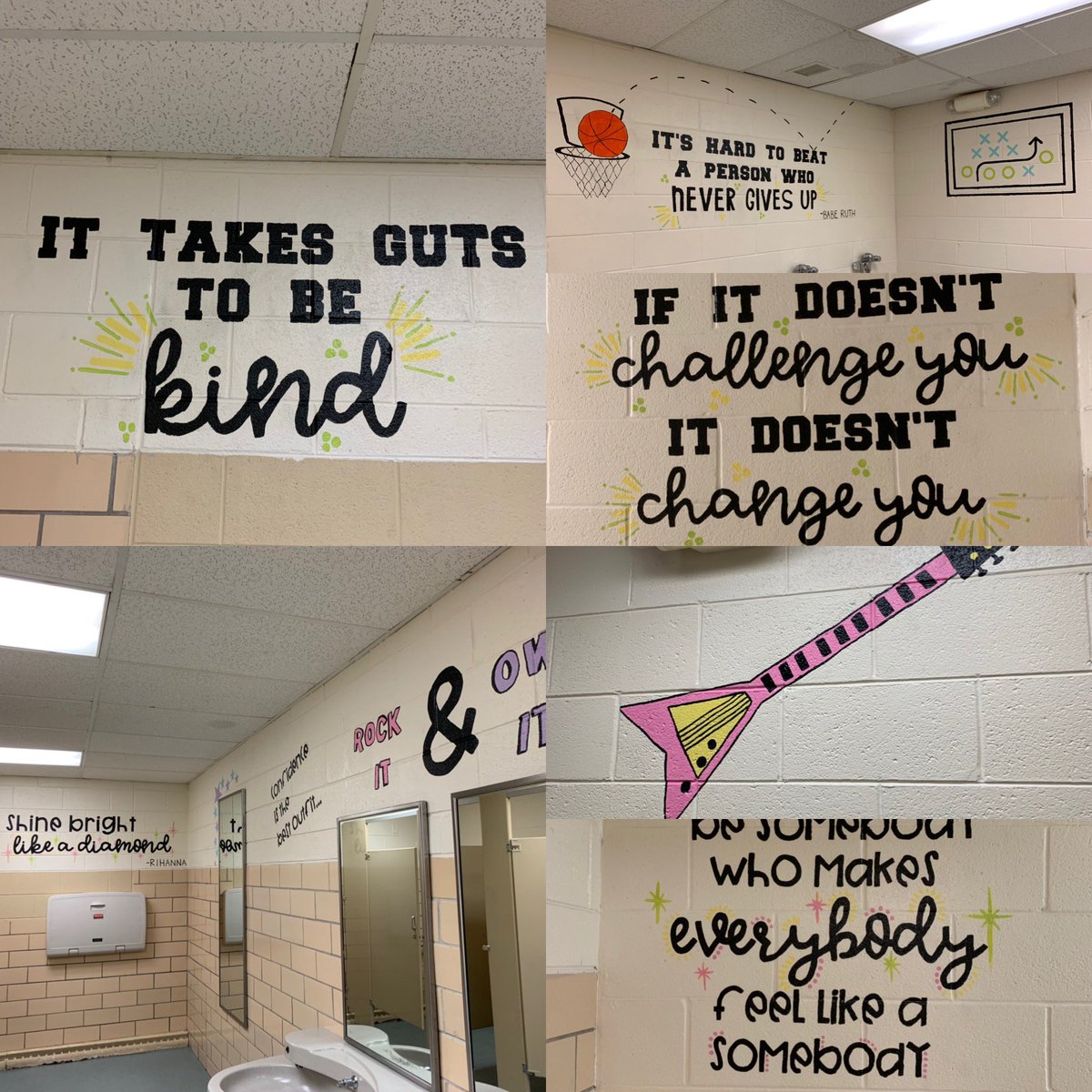 CummingsClassrm's tweet image. 🌟This summer the Painting Posse was busy painting inspirational quotes in the kids’ bathrooms. I can’t wait for our students to smile at all of our hard work! 🎨 
#cridgepride #RCstars @RC_1275