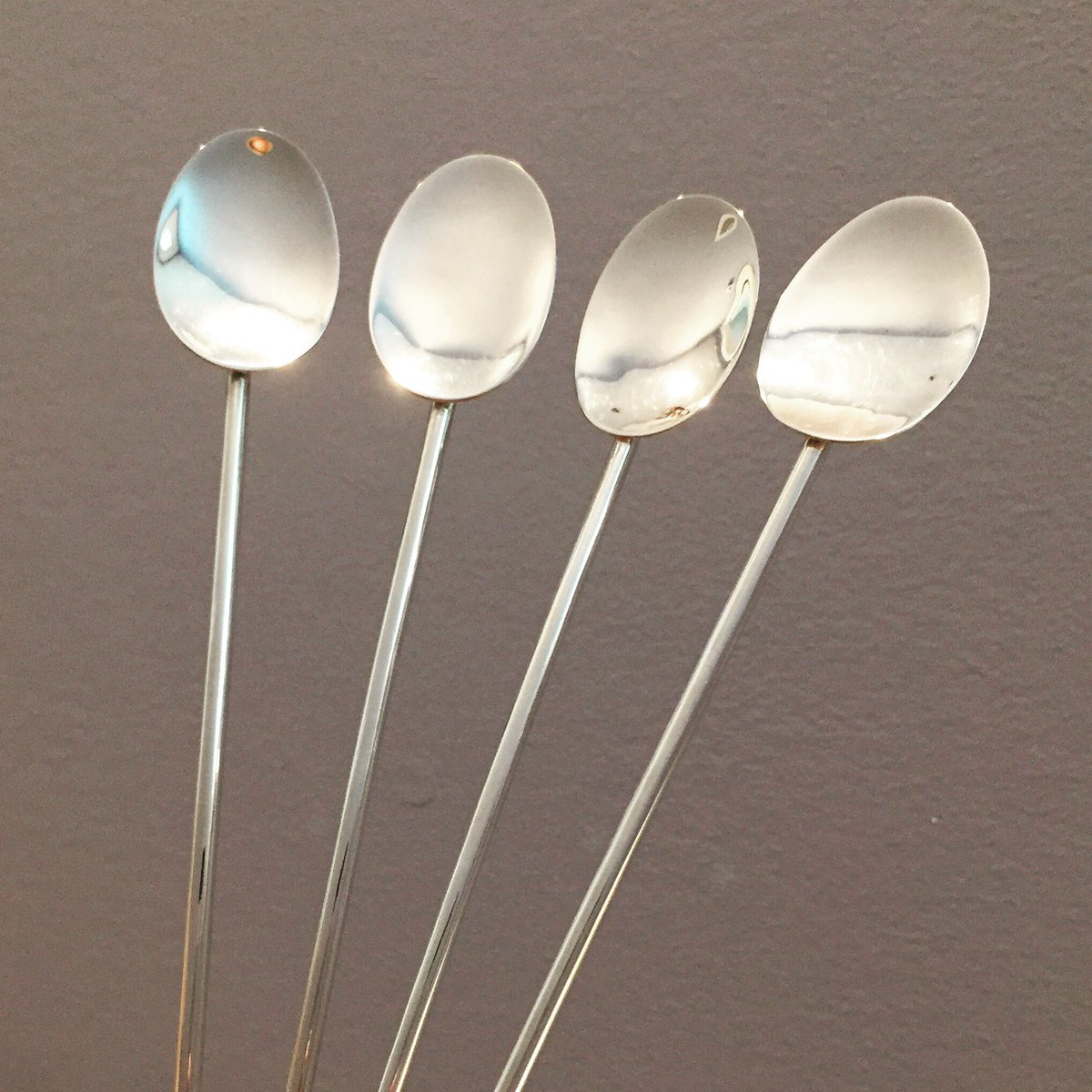 KaminerHaislip's tweet photo. Classic #silver #barspoons polished to a high shine and headed out for a #corporategift! ✨ https://t.co/XkueoWuVxi