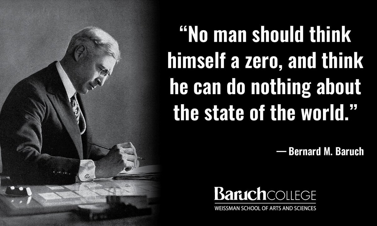 Baruch_Weissman's tweet photo. Today we are celebrating Bernard Baruch's 149th birthday 🎂🎁🥳  with some #MondayMotivation to keep us going this week!

#BeBaruch #BaruchPride #HappyBirthday #BernardBaruch #DestinationWeissman #NYC https://t.co/ZRy1upvkTy